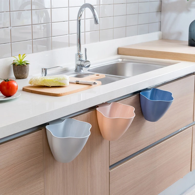 Подвесная корзина для мусора на дверцу кухонного шкафа Большая пластиковая | Дом