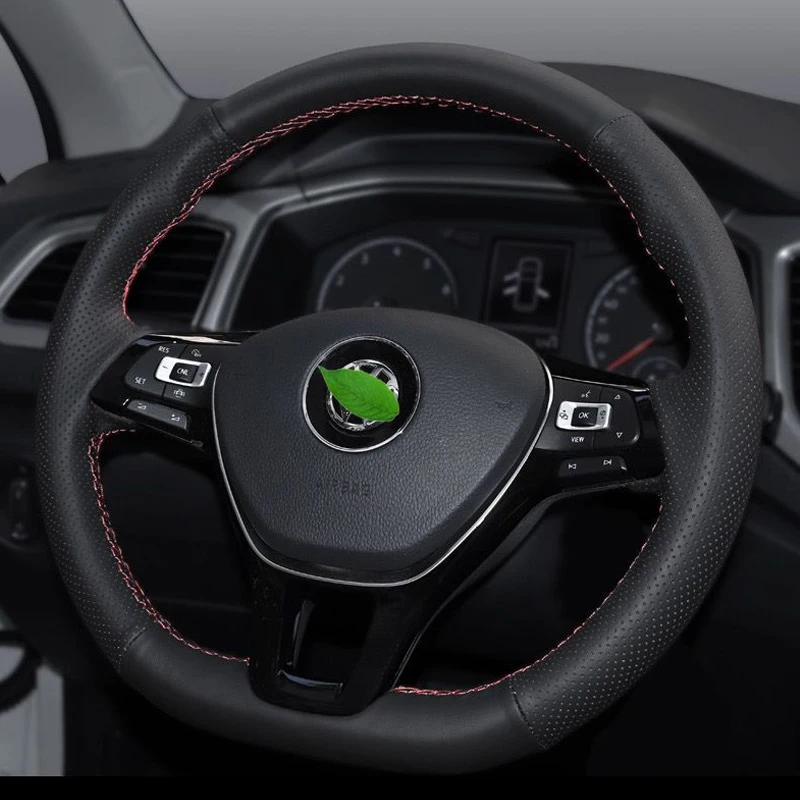 DIY ручная швейная чехол рулевого колеса автомобиля кожаные аксессуары для Volkswagen