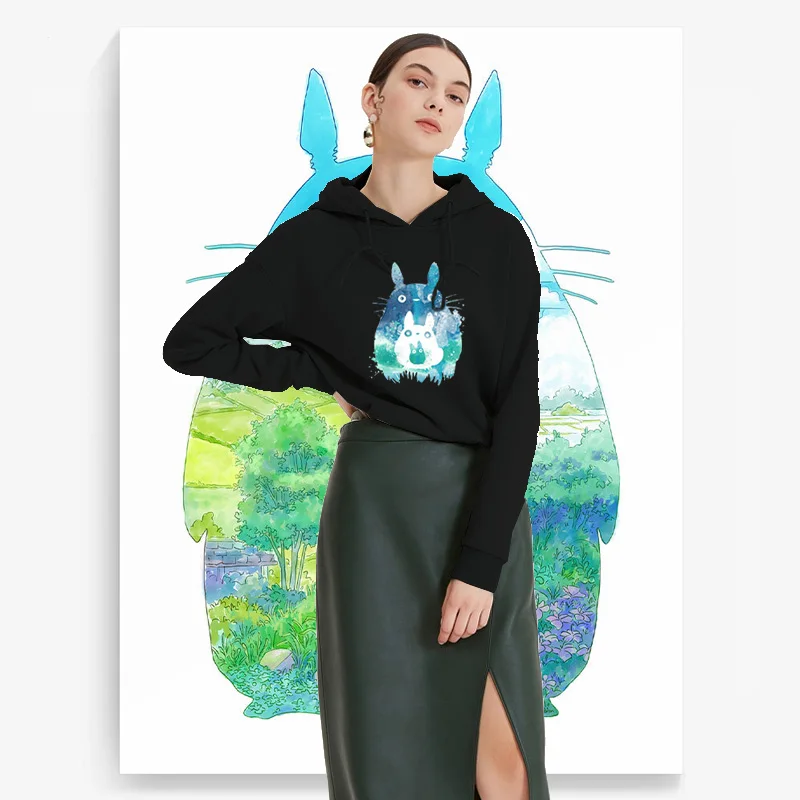 

Women Totoro Print Sweatshirt girl Harajuku Girl Hoodie Women Hoodies Fashion Female Casual Print Autumn Winter Pullovers