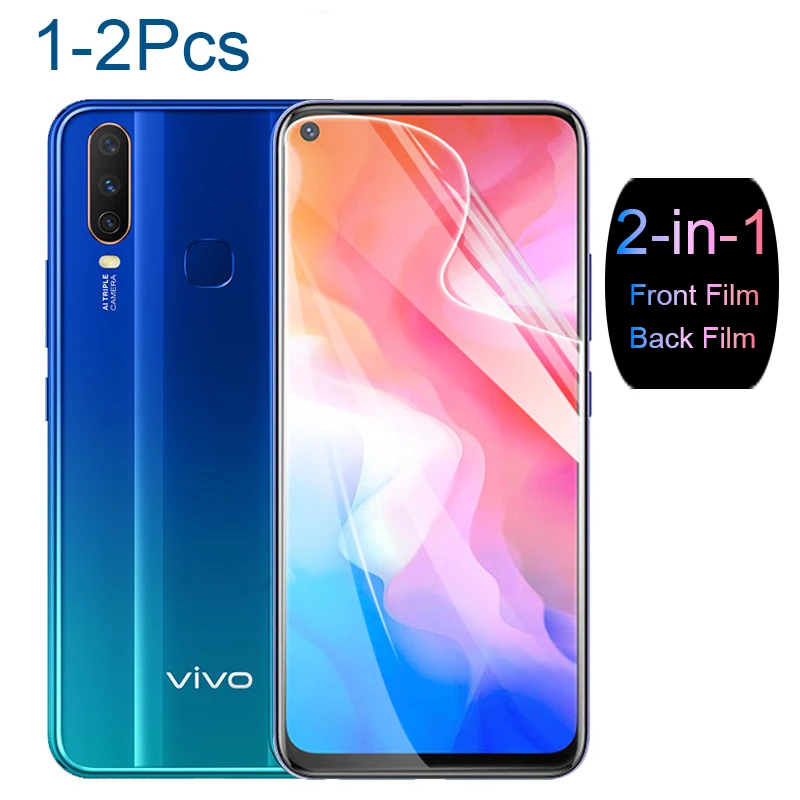 1 2 шт Гидрогелевая пленка для Vivo Y30 Y50 полное покрытие защита экрана передняя