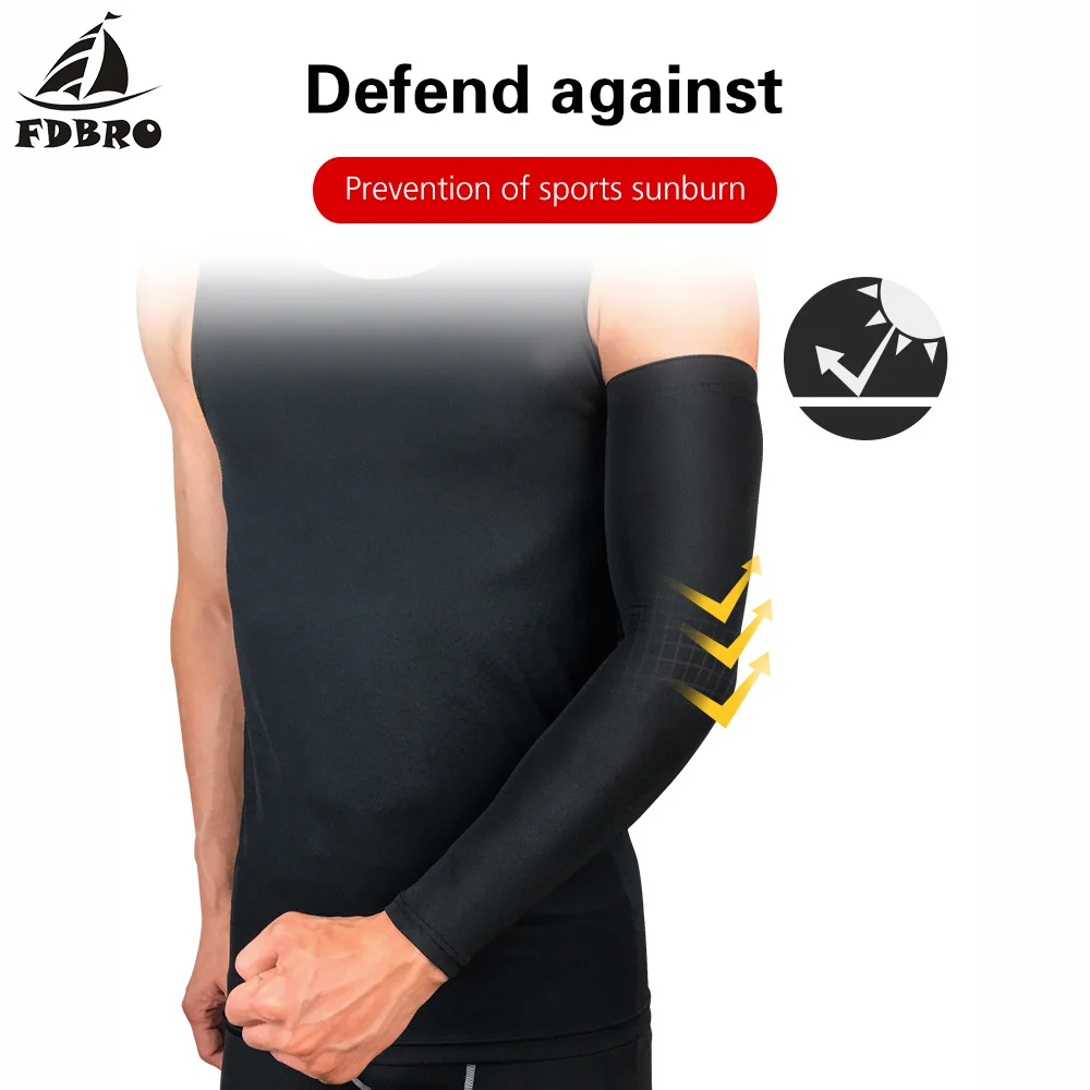 FDBRO 1 пара дышащая защита от ультрафиолета рукава для бега баскетбольная