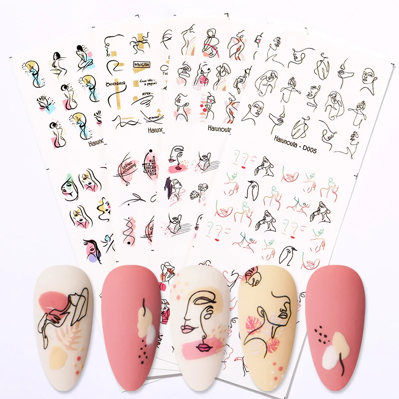 12 листов с яркими весенними цветами лист ногтей Водные Наклейки Абстрактная