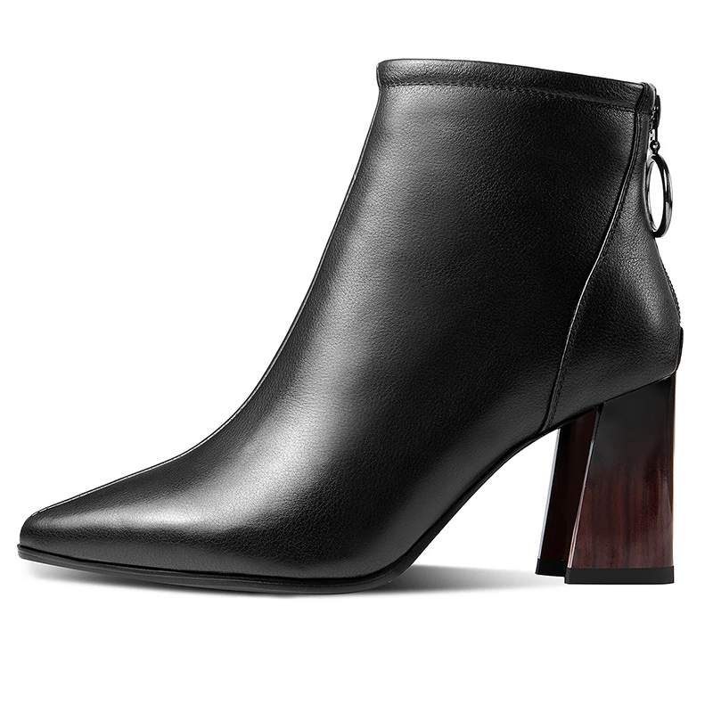 Ботильоны ISNOM на высоком каблуке в полоску женские ботинки женская обувь из