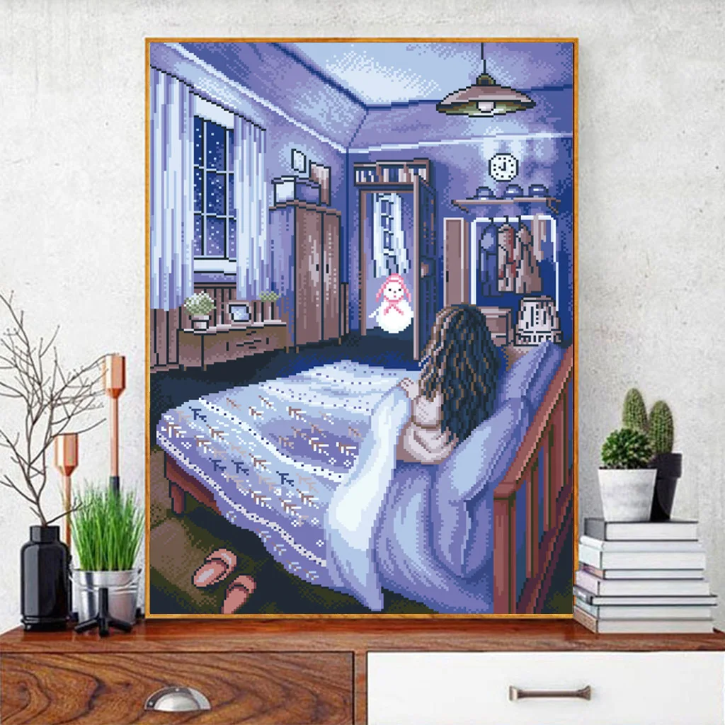 Набор для вышивки сделай сам наборы крестиком 11CT 100% Точная печать DMC холщовых