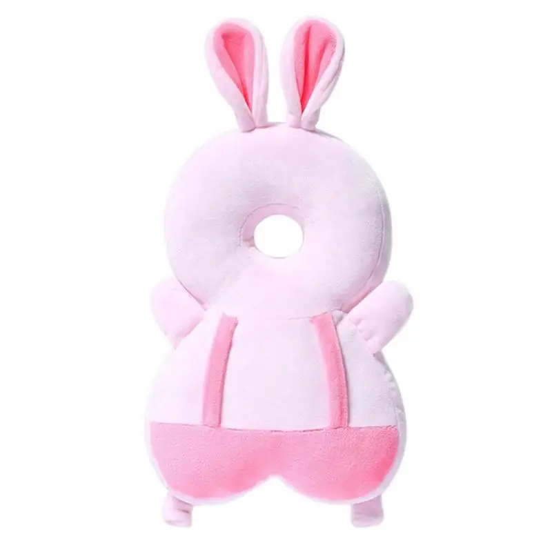 rabbit B Большая детская подушка для защиты головы мягкий Кристальный бархат наполненный PP хлопок дышащий малыш анти-осень подголовник подушка - Цвет: rabbit B
