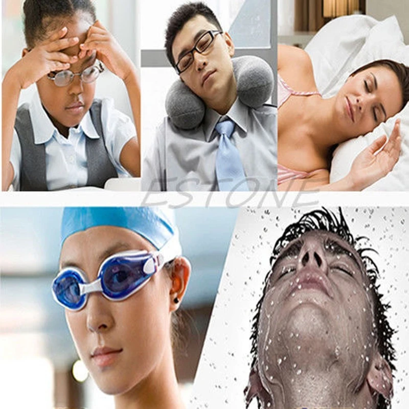 

Soft Silicone Ear Plug Hearing Protector Hearing For Swimming Sleeping 24dB H9EB