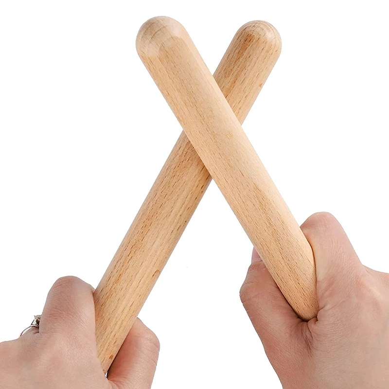 12Pcs Musical Percussion Instrument 6 Rhythm Sticks Wood Claves and Egg Shakers for Kids Music Parties | Спорт и развлечения