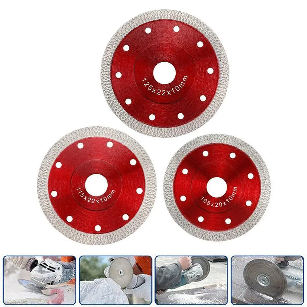 

105/115mm/125mm Diamond Cutting Hot Pressed Sintered Mesh Turbo Saw Blade Wet & Dry Cutting Disc Porcelain Tile Ceramic Cutting