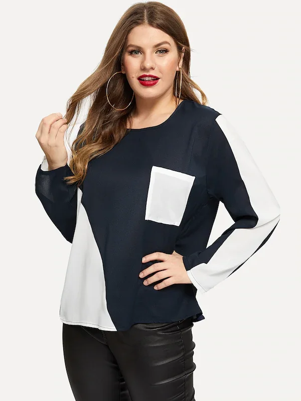 Большие размеры Повседневная шифоновая футболка с карманами 5XL XXXXL Винтажная