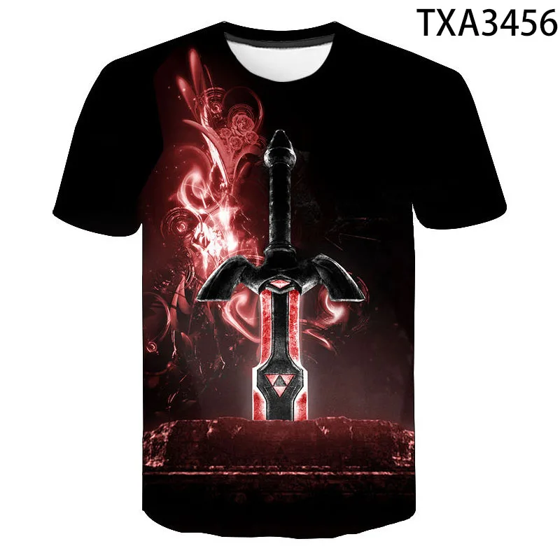 Новинка 2020 летняя футболка для мальчиков и девочек модная уличная одежда Zelda