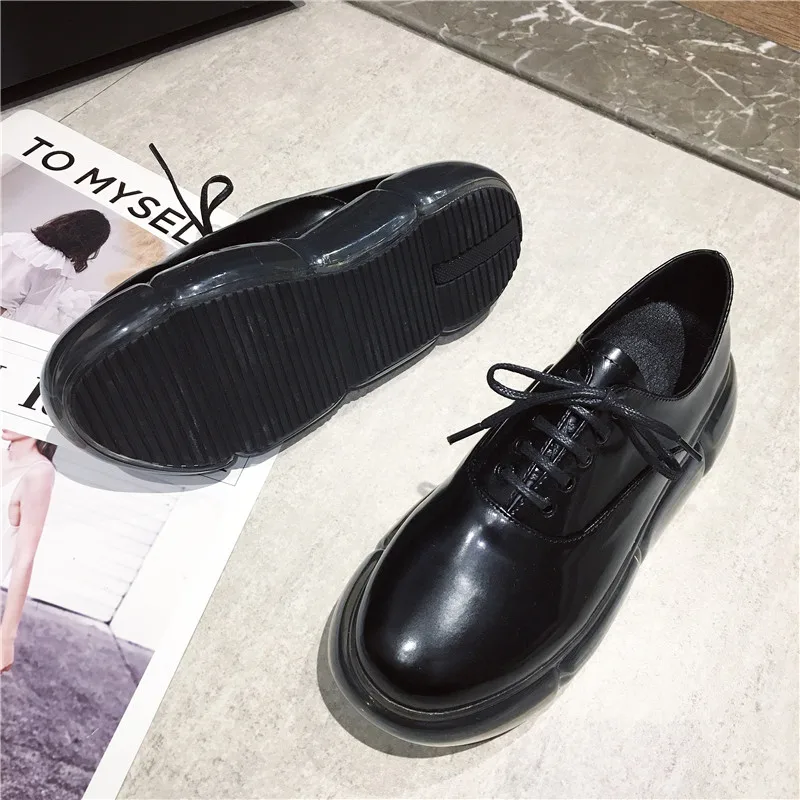 2019 дизайнерские женские комфортные Туфли с круглым носком туфли на толстой