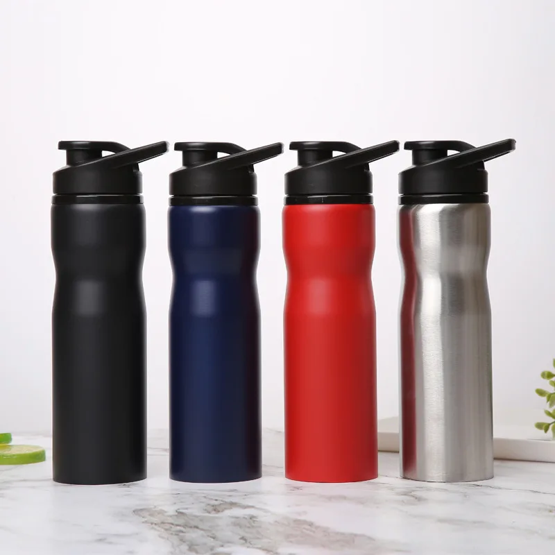 750 мл bpa-free нержавеющая сталь спортивный открытый горный чайник с принтом для выпечки портативная бутылка для воды с ручкой крышкой
