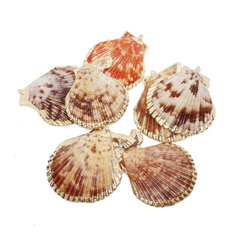 5 шт. натуральный Рог плоский корпус металлическая окантовка гламур узор кулон