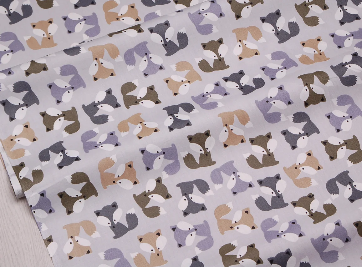 ткань хлопок 100% для шитья детский принт рисунок хлопчатобумажная DIY постель