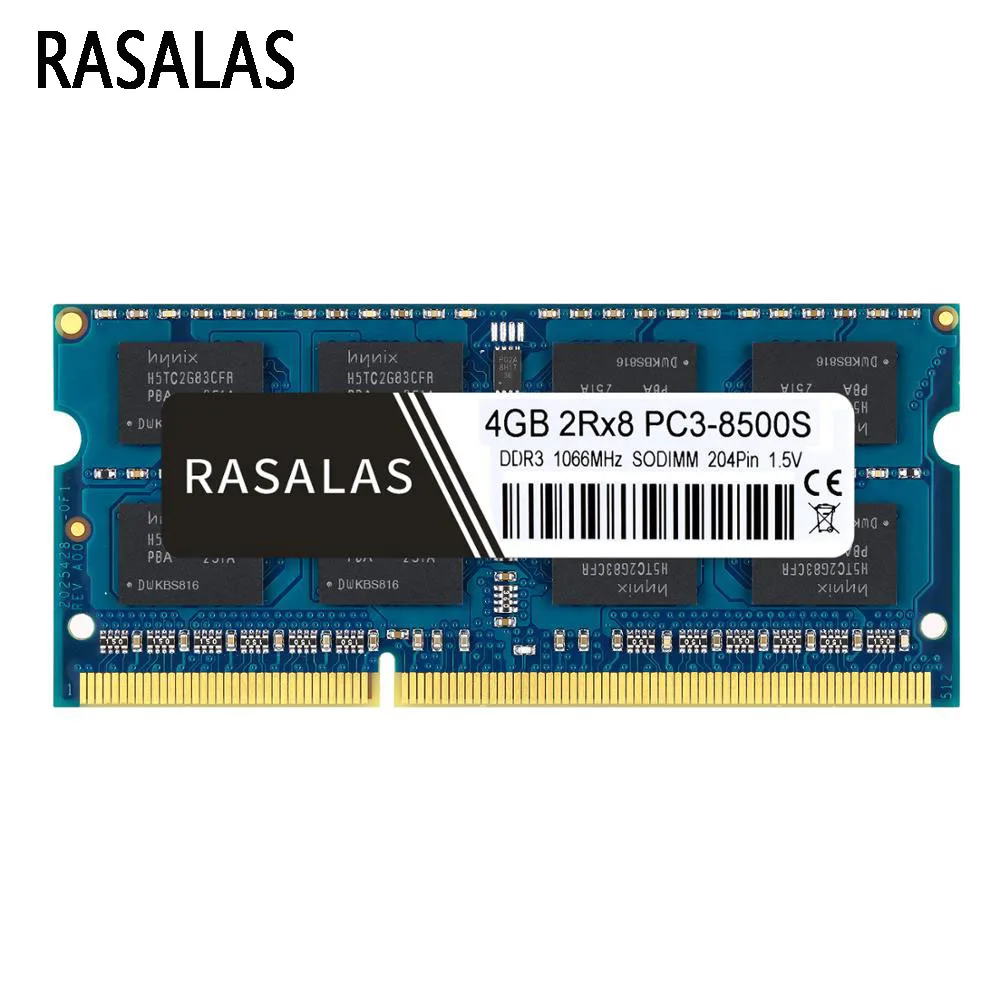 Rasalas Новый 4GB/8 GB/G Oперативная Nамять DDR3 1066 МГц SO DIMM Тетрадь Оперативная память 1 5 v