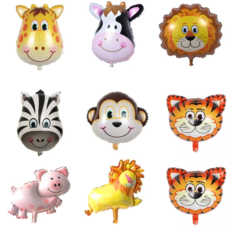 Одноразовая бумажная посуда для дня рождения с изображением животных джунглей