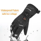 Зимние электрические термоперчатки, водонепроницаемые перчатки с подогревом, перчатки на батарейках для сенсорных экранов, лыжных и мотоциклетных работ