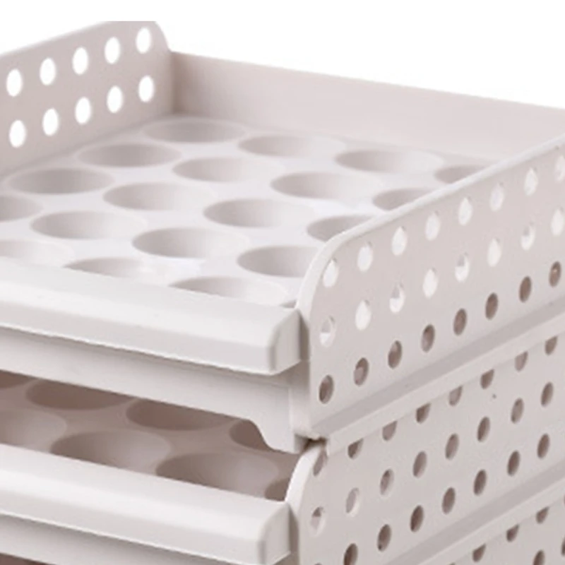 

Household Egg Box Refrigerator Kitchen Double Layer Storage Box Egg Holder Care-Drawer-Type Storage Box