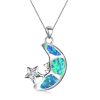 new arrivals chain on the neck moon star alloy fashion women pendant wedding anniversary christmas gift women necklace