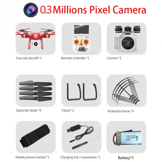 Red 30W Camera RC WI-FI с видом от первого лица Квадрокоптер 4K HD Камера Дрон профессиональной воздушной видео 6 Axis Gyro 4 Каналы р/у вертолет Квадрокоптер с высокой фиксацией - Цвет: Red 30W Camera