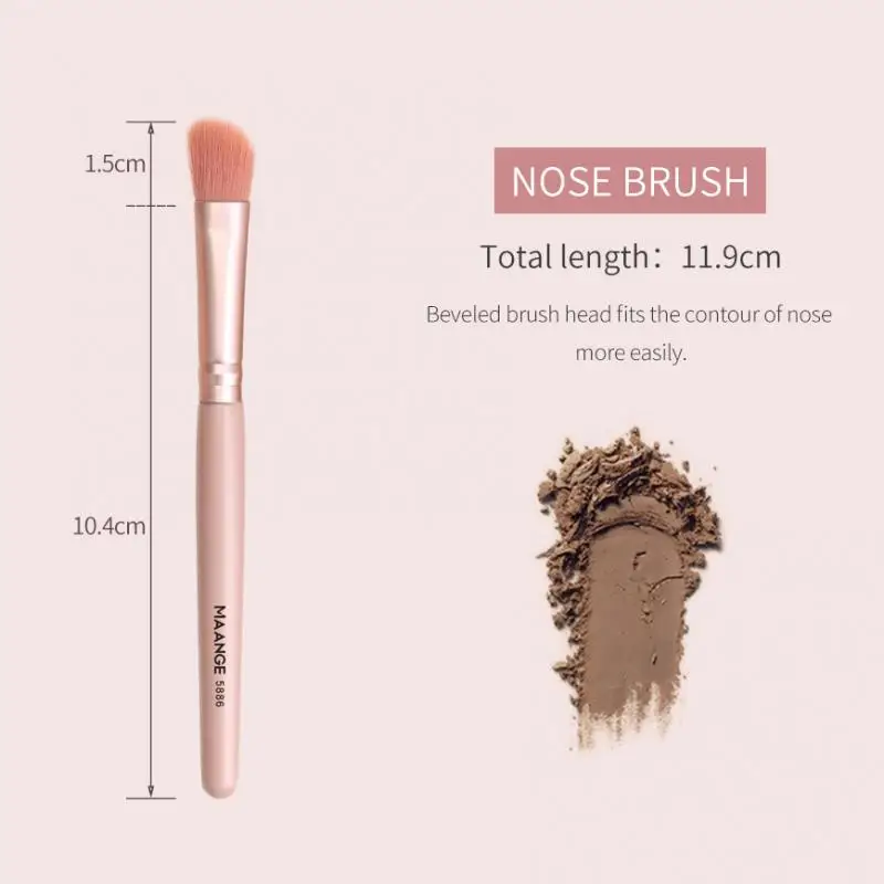 Набор из 9 искусственных кистей для макияжа разные размеры круглый корпус