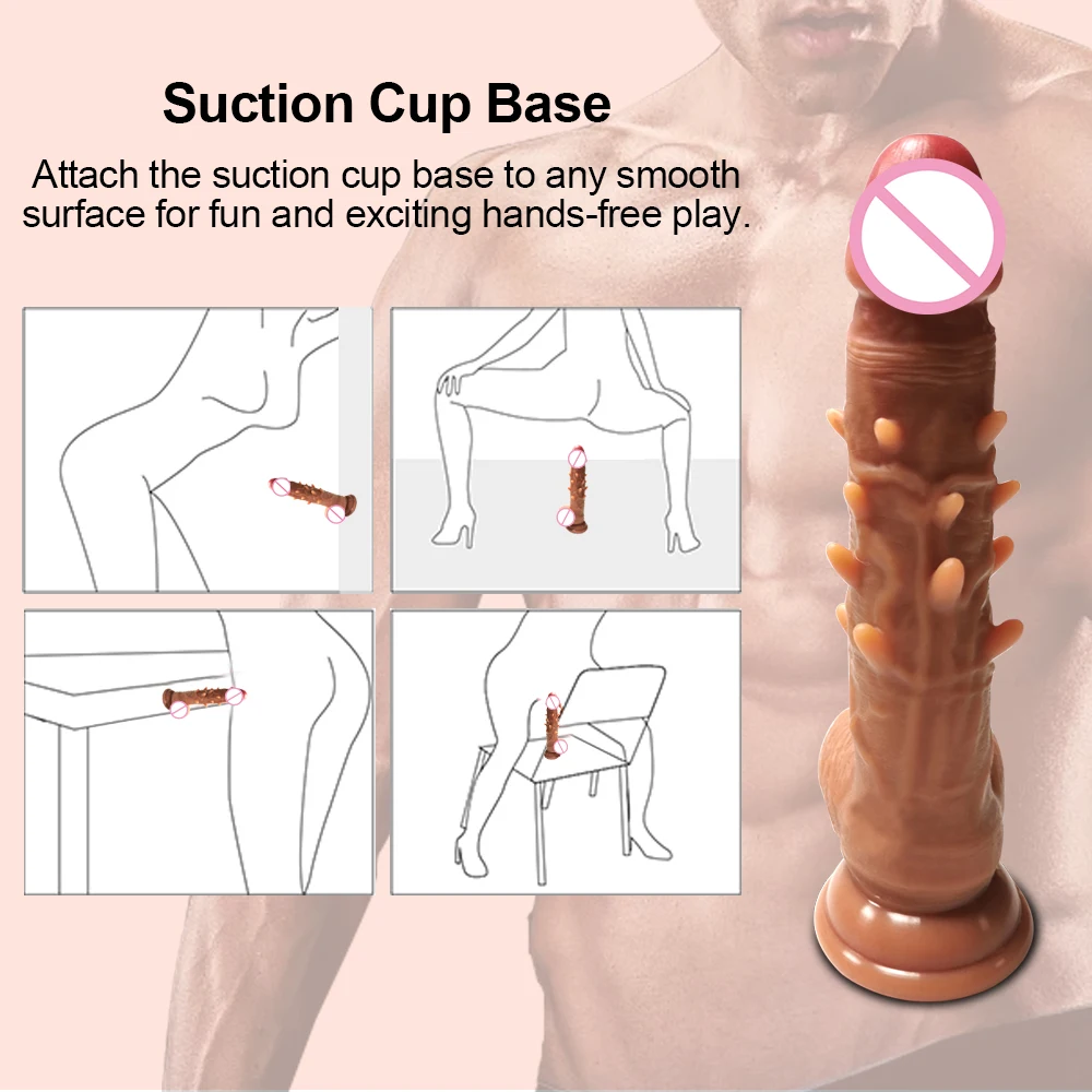 Жидкий силиконовый реалистичный пенис большой фаллоимитатор на присоске секс