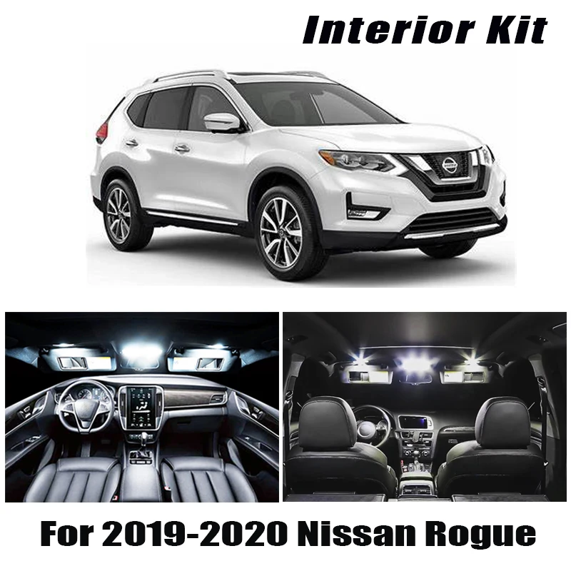 6 шт. яркий светодиодный светильник для салона автомобиля белый комплект Canbus Nissan