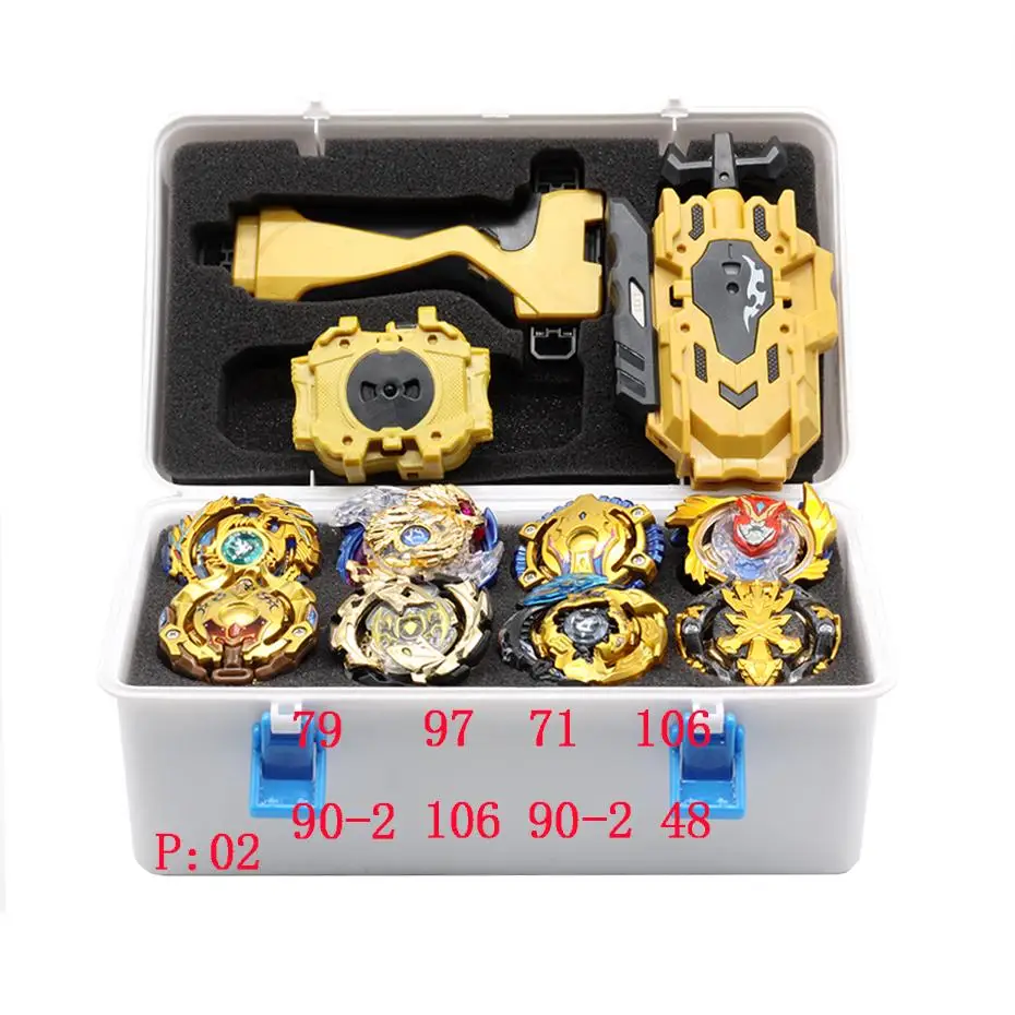 Волчок Beyblade с лаунчером металлический Набор для волчков золото бейблэйд игрушка