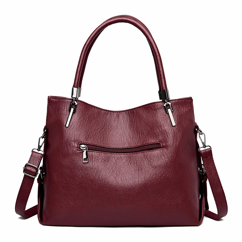Женские кожаные сумки высокое качество 2019 женская мягкая кожаная сумка на плечо
