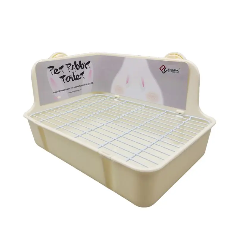 

Pet Hamster Cat Rabbit Toilet Litter Corner Trays Indoor Clean for Small Pets W89B