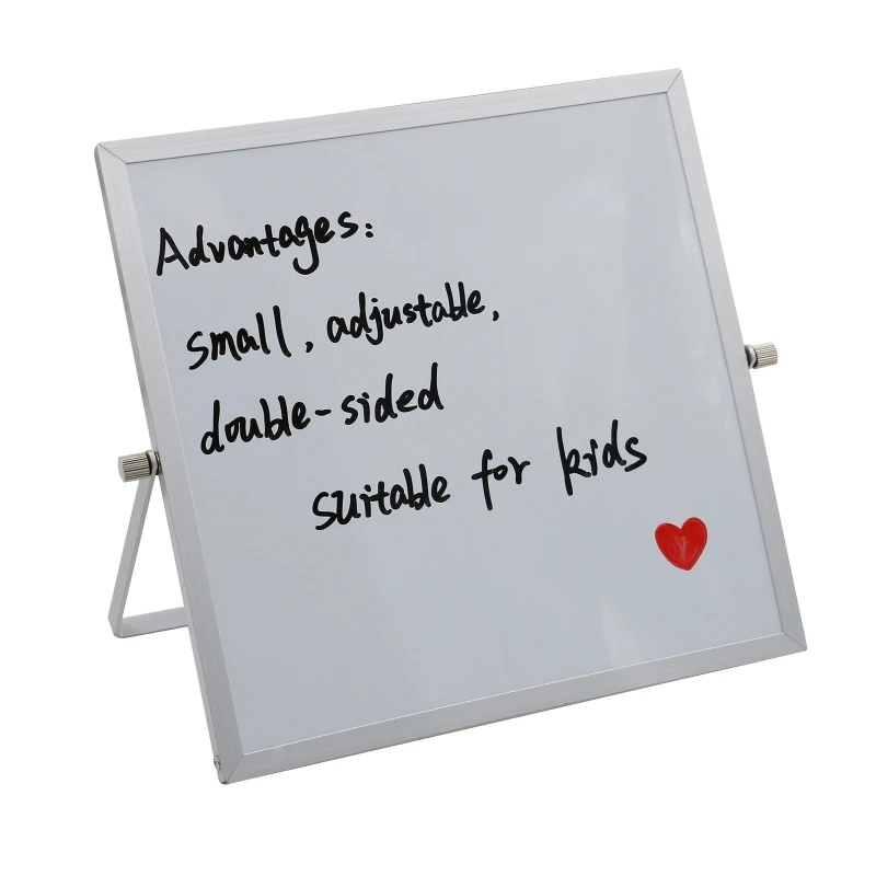 

Small Magnetic White Board for Desk 10\"X10\" Double-Sided Desktop Tabletop Board 1XCB