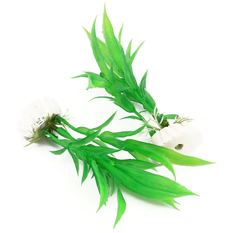 

10pcs Artificial Aquatic Plant Plastic Grass Aquarium Arrangement-Green
