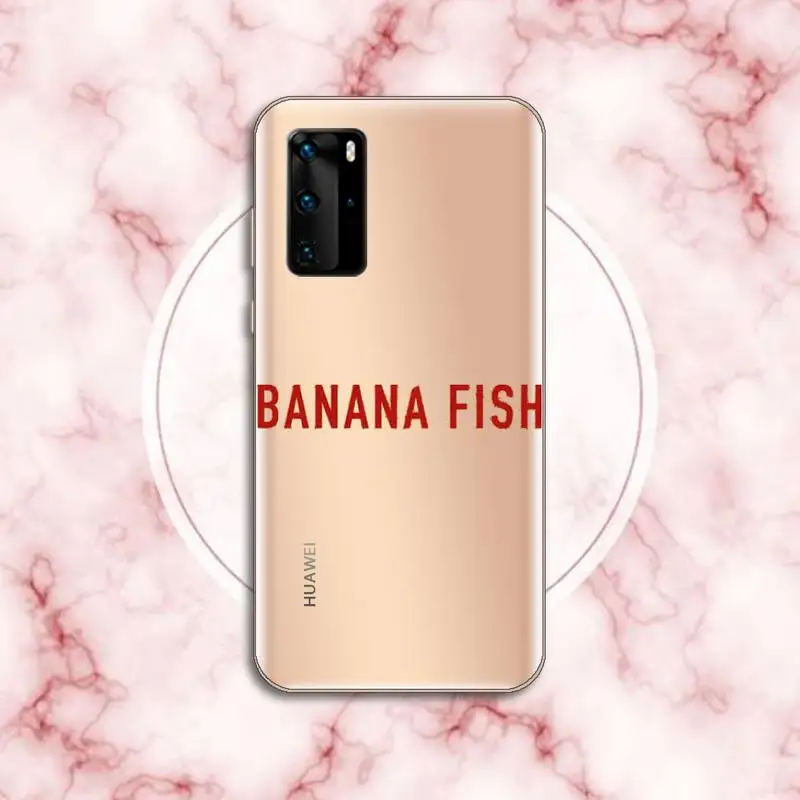 

Banana Fish Anime Phone Case Transparent for Huawei P20 P30 P40 honor 8 10i P smart 2019 Samsung A71 A21S S10 20 plus