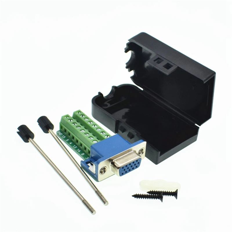 Разъем DB15 разъем VGA типа мама D Sub 3 ряда 15 контактный разъем|connector diy|connector 3connectors db15 |