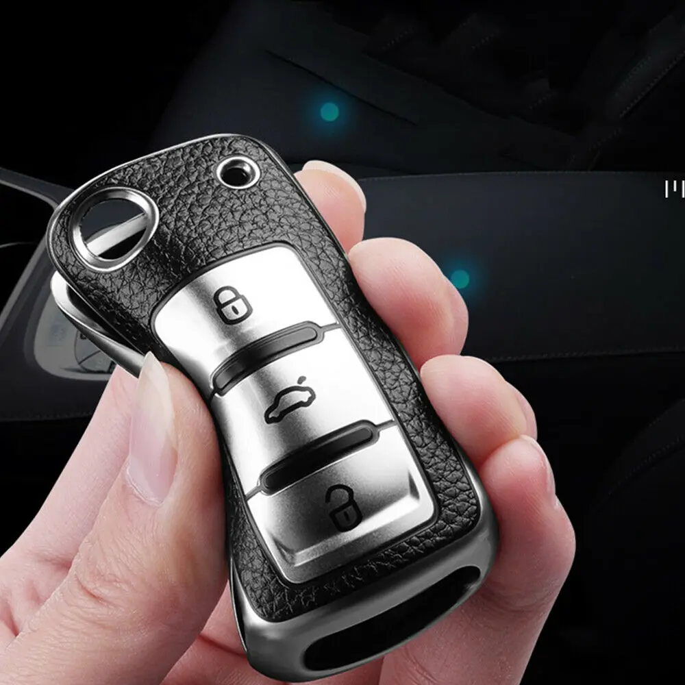 TPU Leather Car Key Cover For VW Volkswagen Golf 6 Polo Passat Seat Ibiza Leon Skoda Octavia Fabia 3 Buttons Folding Remote Fob |