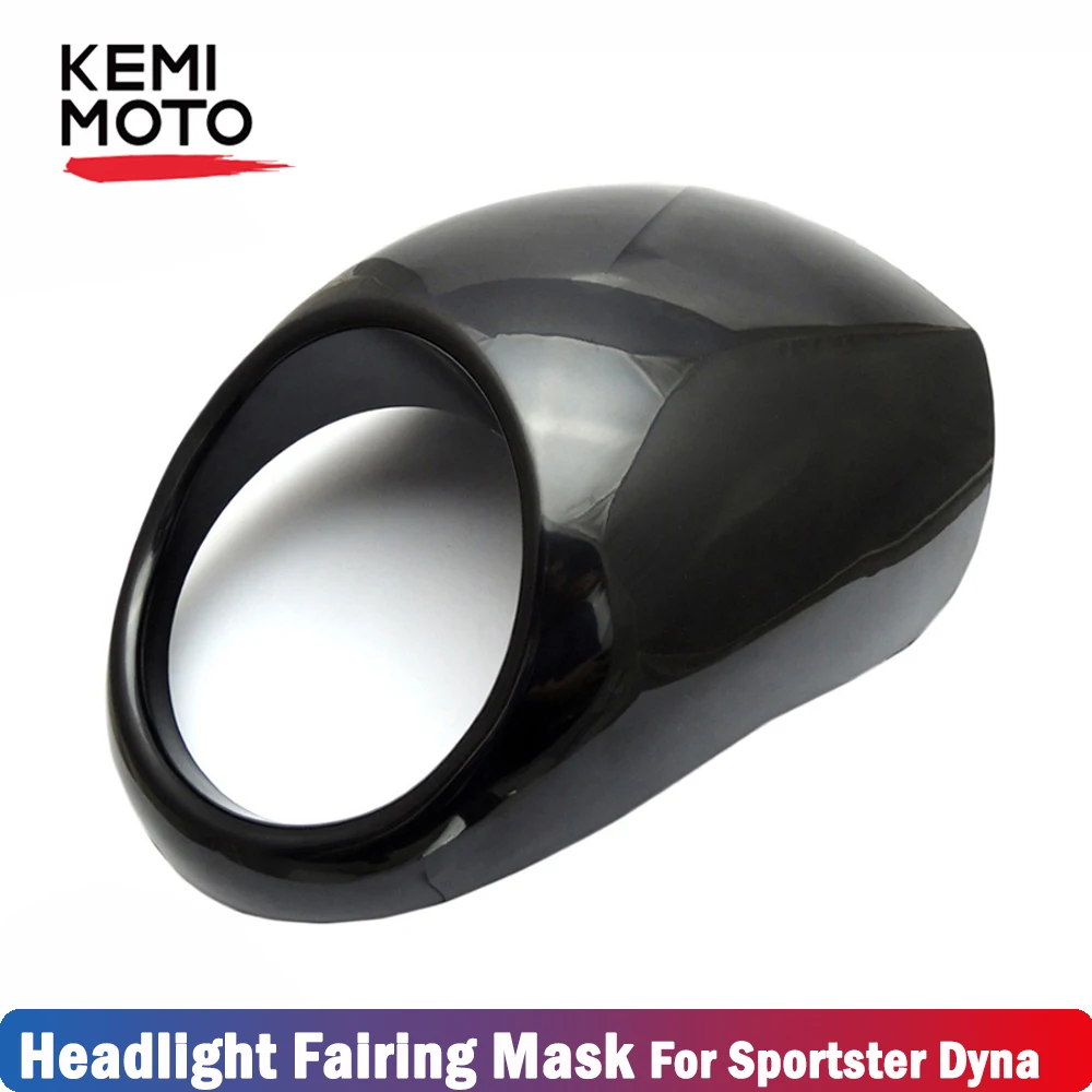 5 3/4 &quotчерный глянец обтекатель фар маска передний хомут Вилка Крепление