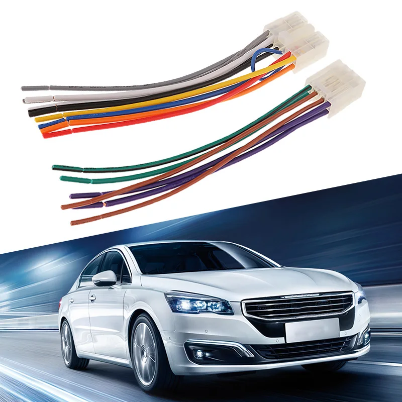 

1 Set 10 Pin+ 6 Pin Car Stereo Radio Player ISO Wiring Harness Connector For Toyota Car Stereo 6.3" EIA Code Car Accessories