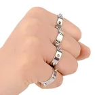 Кольцо защитное для мужчин и женщин, металлическое защитное кольцо в стиле панк для самообороны, для выживания на открытом воздухе и в чрезвычайных ситуациях
