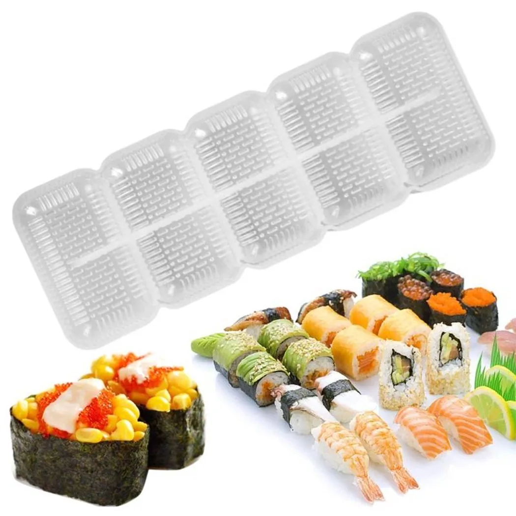 

Japanese Food Grade Plastic Sushi Nigiri Maker Rice Mold Non Stick Press Maker DIY Kitchen Bento Tools