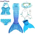 Купальник для девочек с хвостом русалки, семейная пляжная одежда, купальник Русалочки для маленьких детей, детские купальники