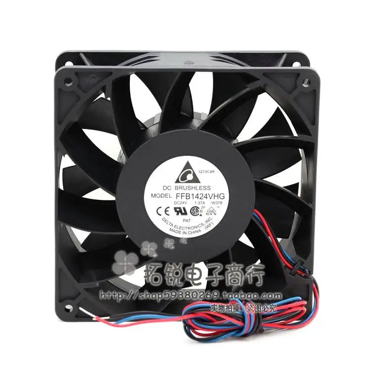 

Трехпроводной вентилятор Delta Ffb1424vhg 14050, 14 см, 24 В, а