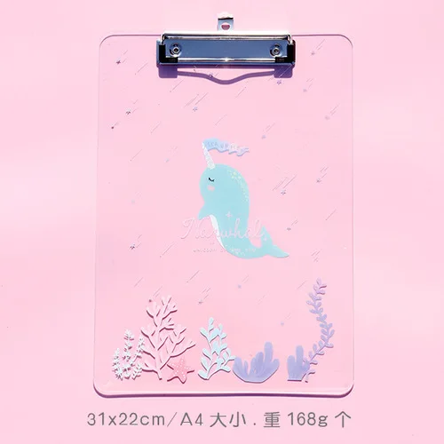 Green dolphin ROWBOE симпатичные канцелярские принадлежности kawaii папка A4 доска папка офисные принадлежности коврик канцелярская акриловая письменная доска kawaii принадлежности - Цвет: Green dolphin