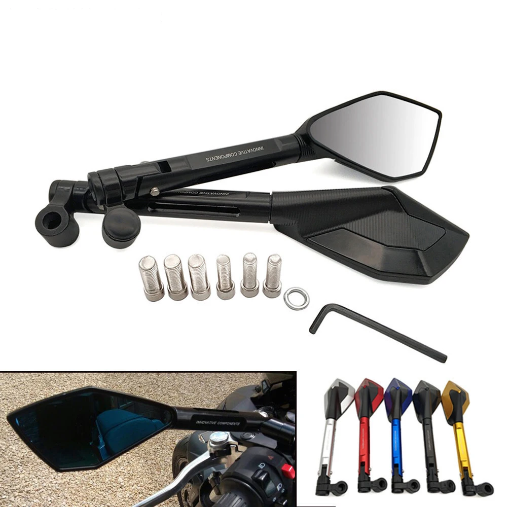 Универсальное мотоциклетное зеркало заднего вида алюминиевые боковые зеркала с
