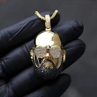 2022 trend golden hip hop uncle rap portrait mens pendant gothic jewelry on the neck wedding sexy emo couple pendants choker