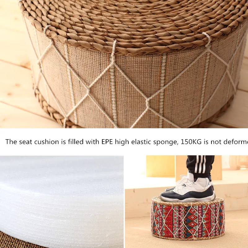 Соломенные круглые напольные подушки японский футон подушка для медитации