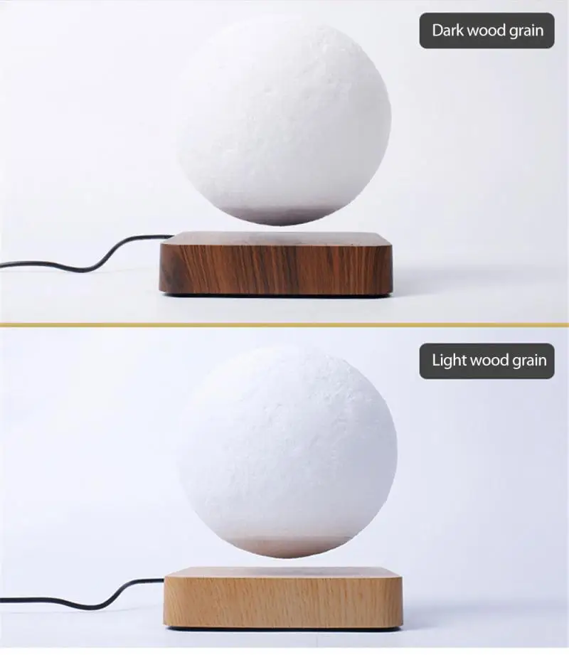 

Magnetic 3D printing moon light Bedroom Baby bedside LED Levitation Night Light Rotating household bedroom Table Decoration