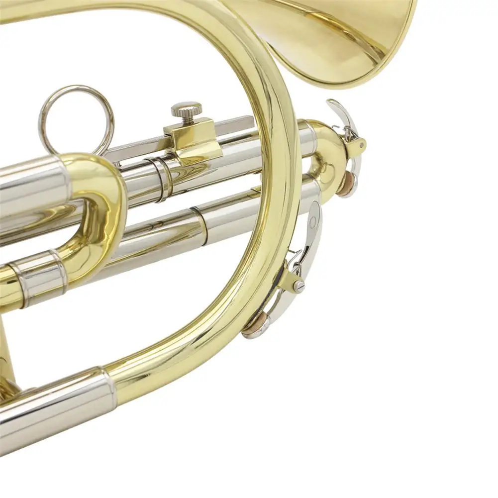 SLADE Профессиональный Золотой Bb cornet Silve ключ латунный инструмент с Чехол перчатки, Чистящая салфетка кисти