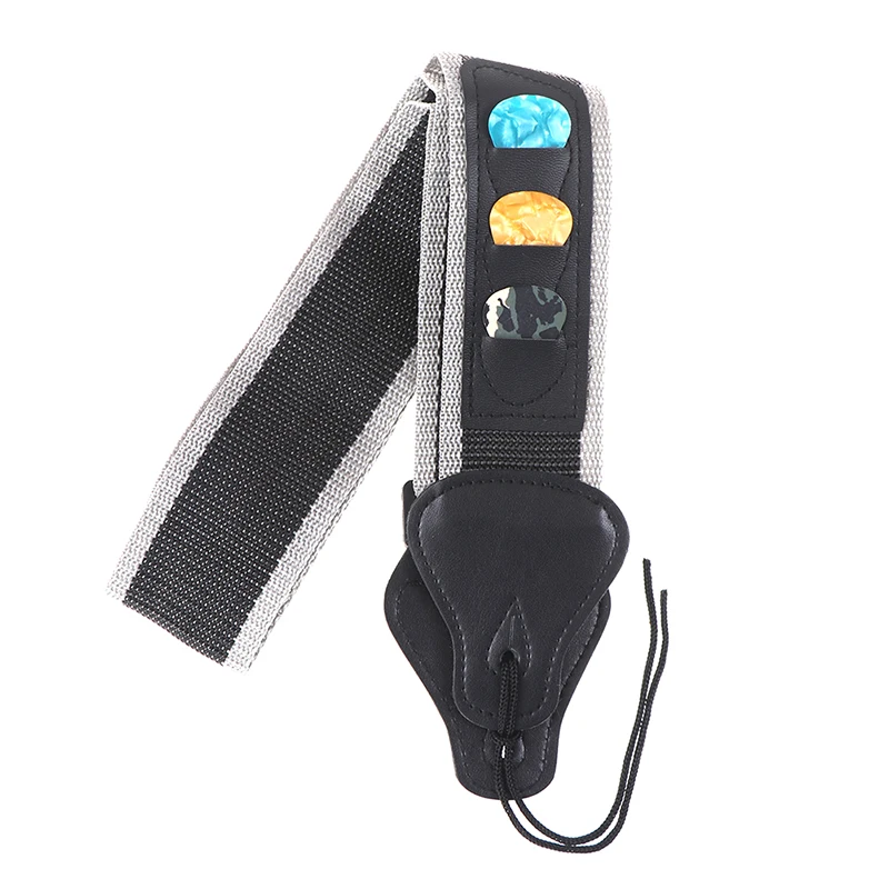 einstellbare gitarre strap gürtel leder gitarre strap mit 3 plektren guitar pick halter elektrische akustische bass gitarre zubehör free glo