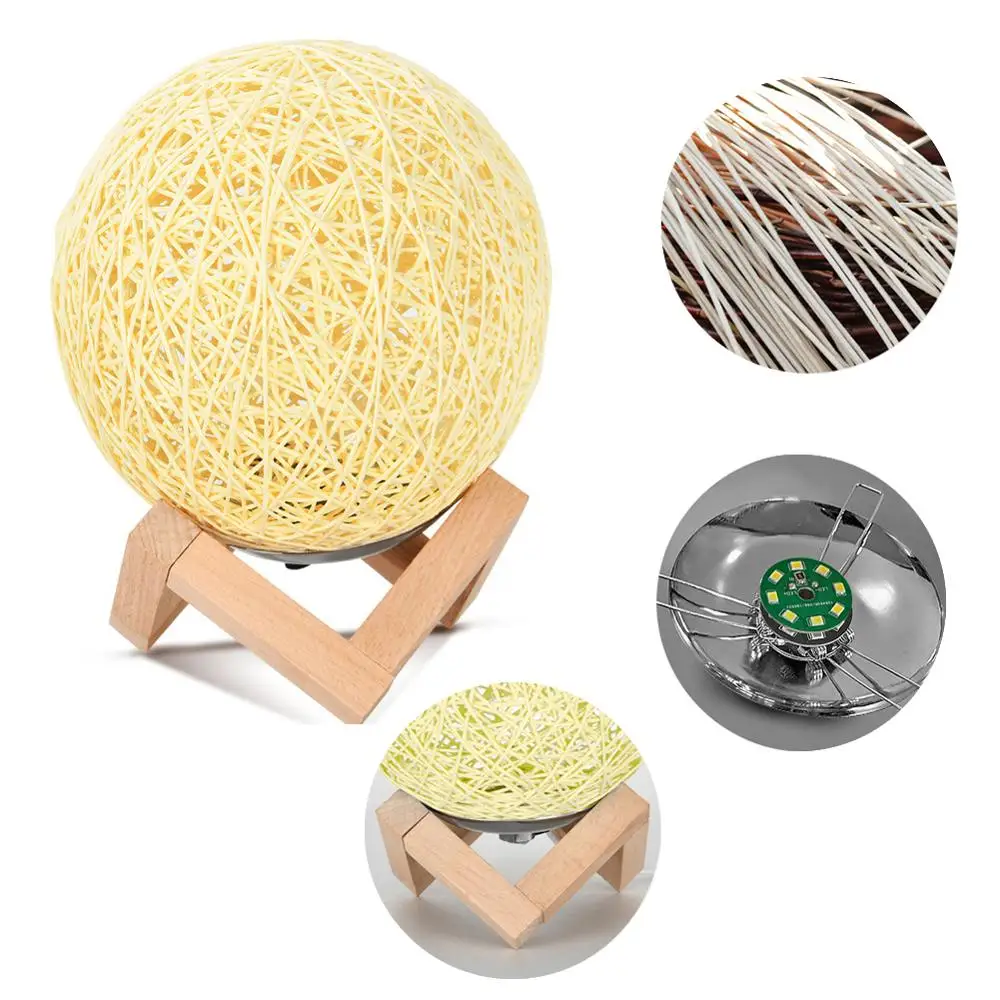 Перезаряжаемая светодиодная хлопковая гирлянда в виде шара 4 цвета