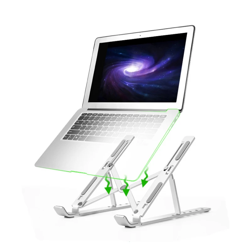 

Laptop Stand Rack X Style Multi-Angle Adjustable Foldable Aluminum Alloy Office Desktop Notebook Holder Desk For 7-15 Inch PC